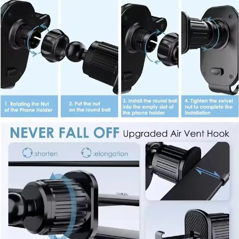 Car Phone Holder Car Air Vent  - огляд і ціна Car Accessories Tablet Holder