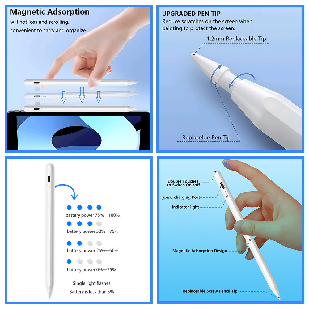 Stylus Pen For 2025 iPad Apple - огляд і ціна Tablet Accessories Kids