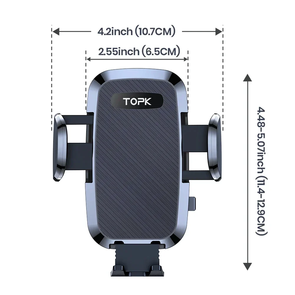TOPK D36T Gravity Car Phone Ho - огляд і ціна Car Accessories Tablet Holder
